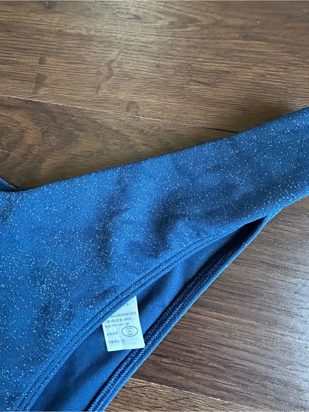 Abercrombie & Fitch High Leg Cheeky Shimmer Bikini Bottoms M